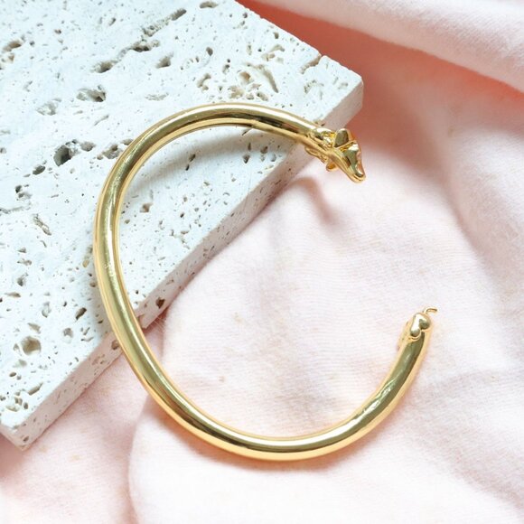 Kate Spade Gold Flex Cuff Bracelet Hot Dog Series Elegant Gift Trendy Jewelry - Picture 2 of 2
